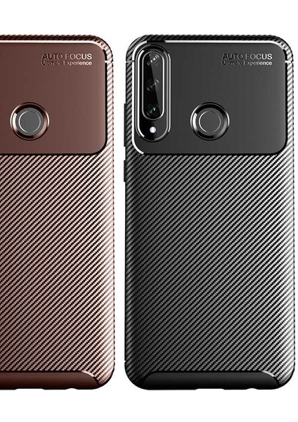 Huawei Y6P Kılıf Karbon Desenli Yüksek Kalite Negro Silikon Kapak