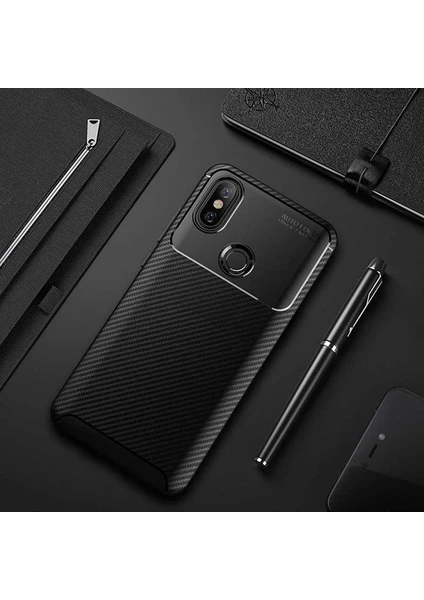 Kip GSM Xiaomi Mi 6x Kılıf Karbon Desenli Yüksek Kalite Negro Silikon Kapak