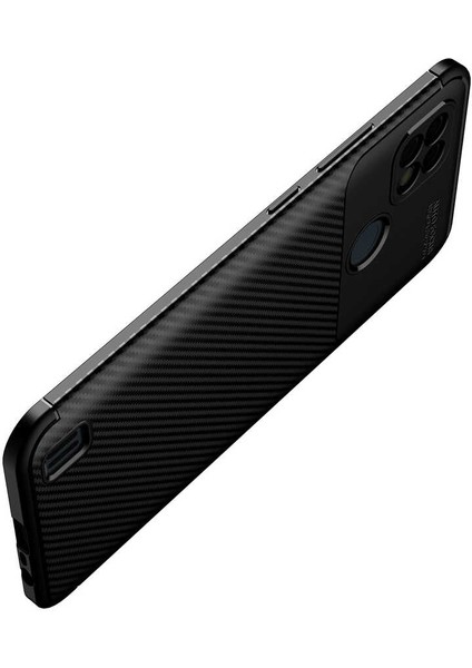 Kip GSM Realme C21 Kılıf Karbon Desenli Yüksek Kalite Negro Silikon Kapak