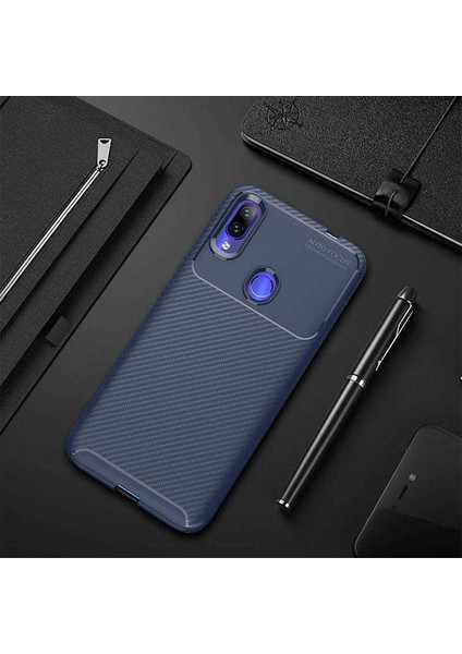 Xiaomi Redmi Note 7 Kılıf Karbon Desenli Yüksek Kalite Negro Silikon Kapak