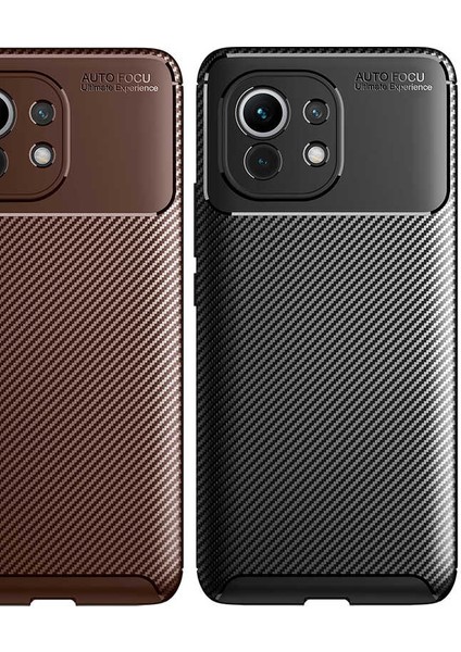 Xiaomi Mi 11 Kılıf Karbon Desenli Yüksek Kalite Negro Silikon Kapak