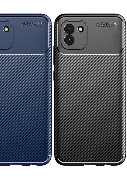 Galaxy A03 Kılıf Karbon Desenli Yüksek Kalite Negro Silikon Kapak