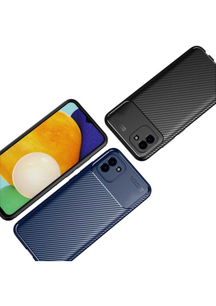 Galaxy A03 Kılıf Karbon Desenli Yüksek Kalite Negro Silikon Kapak