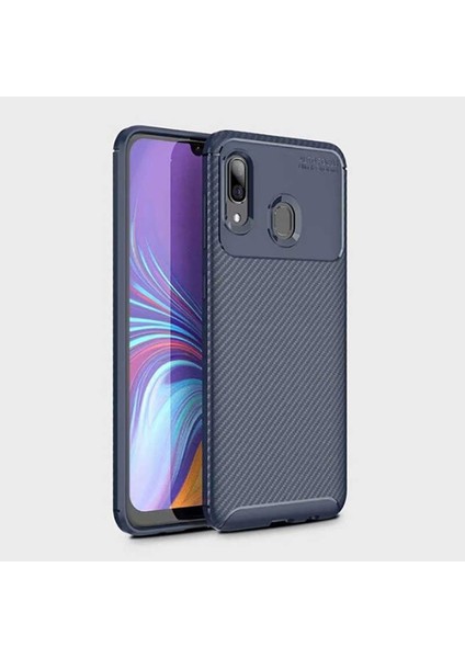 Galaxy A10S Kılıf Karbon Desenli Yüksek Kalite Negro Silikon Kapak