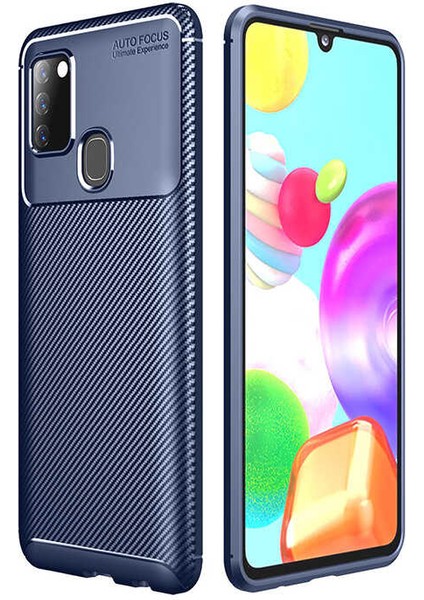 Galaxy A21S Kılıf Karbon Desenli Yüksek Kalite Negro Silikon Kapak