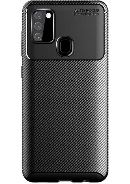 Galaxy A21S Kılıf Karbon Desenli Yüksek Kalite Negro Silikon Kapak
