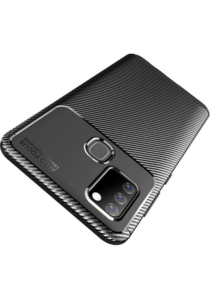 Galaxy A21S Kılıf Karbon Desenli Yüksek Kalite Negro Silikon Kapak