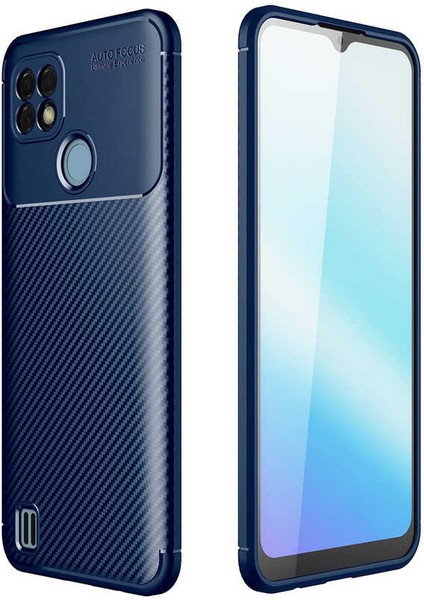 Realme C25 Kılıf Karbon Desenli Yüksek Kalite Negro Silikon Kapak