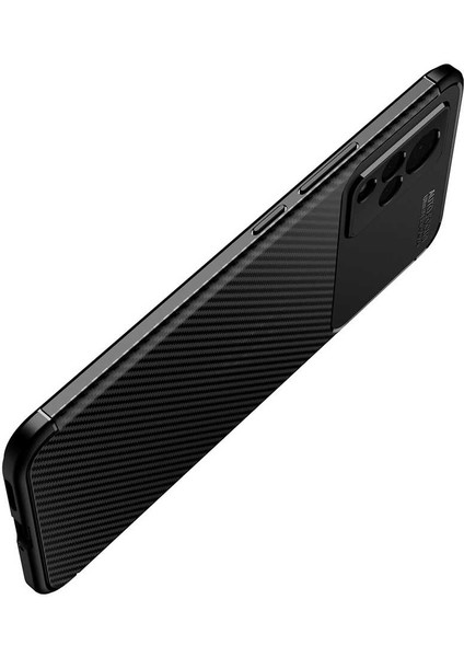 Vivo V21 Kılıf Karbon Desenli Yüksek Kalite Negro Silikon Kapak