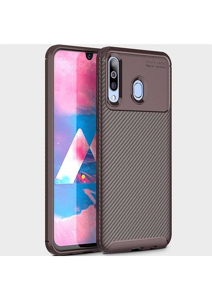 Galaxy M30 Kılıf Karbon Desenli Yüksek Kalite Negro Silikon Kapak