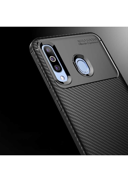 Galaxy M30 Kılıf Karbon Desenli Yüksek Kalite Negro Silikon Kapak