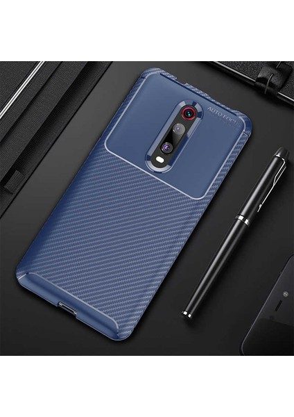 Xiaomi Mi 9t Kılıf Karbon Desenli Yüksek Kalite Negro Silikon Kapak