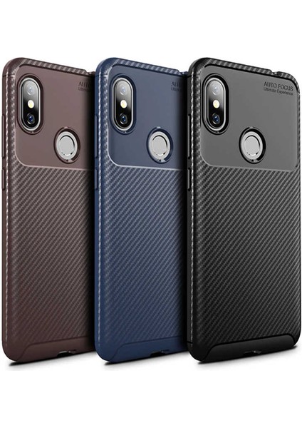 Xiaomi Redmi Note 6 Pro Kılıf Karbon Desenli Yüksek Kalite Negro Silikon Kapak