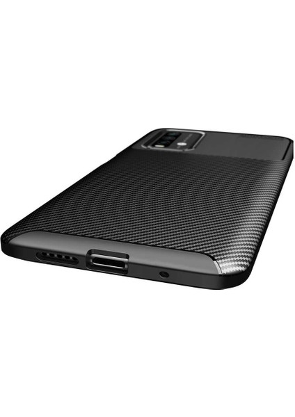 Xiaomi Redmi Note 9 4g Kılıf Karbon Desenli Yüksek Kalite Negro Silikon Kapak