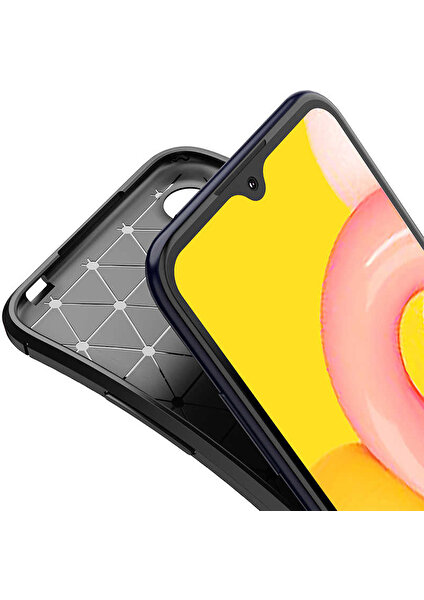 Kip GSM Galaxy A01 Kılıf Karbon Desenli Yüksek Kalite Negro Silikon Kapak