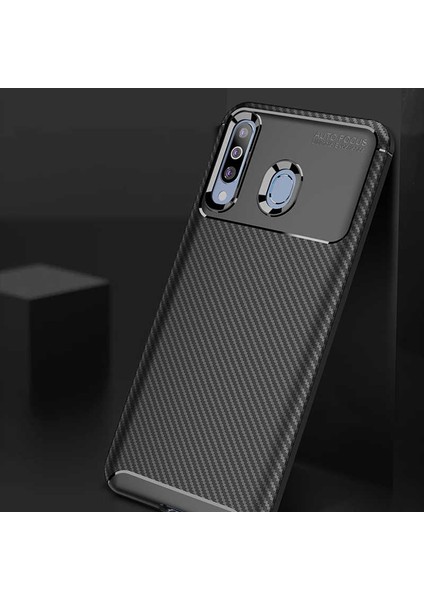 Galaxy M30 Kılıf Karbon Desenli Yüksek Kalite Negro Silikon Kapak