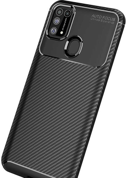 Galaxy M31 Kılıf Karbon Desenli Yüksek Kalite Negro Silikon Kapak