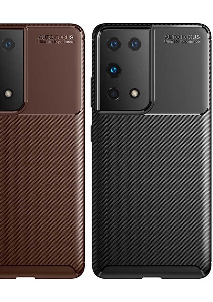 Galaxy S21 Ultra Kılıf Karbon Desenli Yüksek Kalite Negro Silikon Kapak