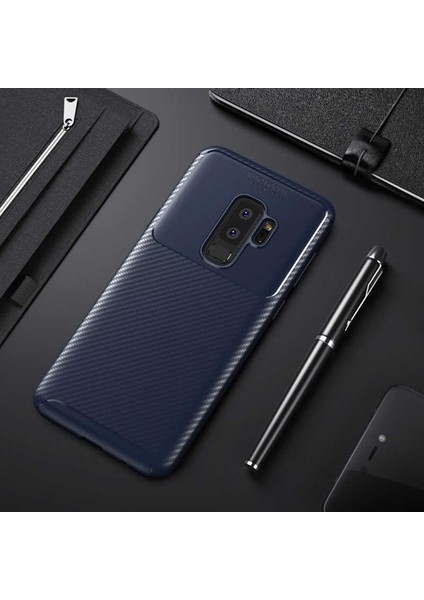 Galaxy S9 Plus Kılıf Karbon Desenli Yüksek Kalite Negro Silikon Kapak