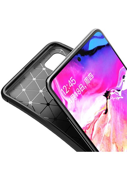 Galaxy M31S Kılıf Karbon Desenli Yüksek Kalite Negro Silikon Kapak