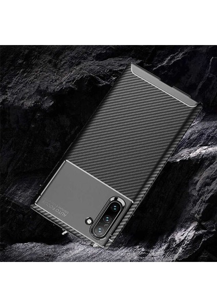 Galaxy Note 10 Kılıf Karbon Desenli Yüksek Kalite Negro Silikon Kapak fiyatları
