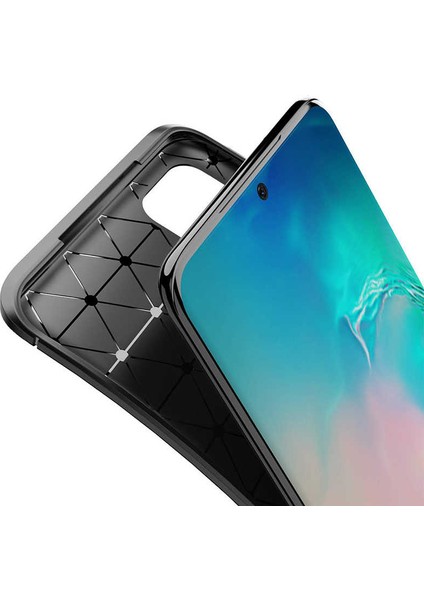 Galaxy S20 Kılıf Karbon Desenli Yüksek Kalite Negro Silikon Kapak