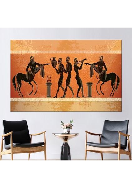 1 Parça Kanvas Tablo, Hiyeroglifler Kanvas Poster, Illüstrasyonlar 3 Boyutlu Kanvas,