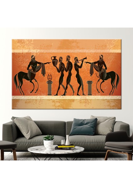 1 Parça Kanvas Tablo, Hiyeroglifler Kanvas Poster, Illüstrasyonlar 3 Boyutlu Kanvas,