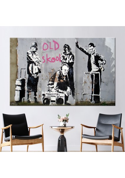 1 Parça Kanvas Tablo, Ikonik Banksy Old Skool Grannies, Sokak Duvar Dekoru, Soyut Duvar Süsü,
