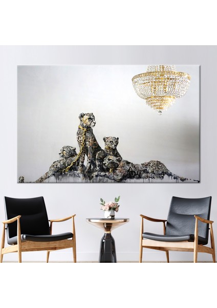1 Parça Kanvas Tablo, Banksy Çita Duvar Sanatı, Sokak Kanvas Sanatı, Graffiti Sanat Eseri,