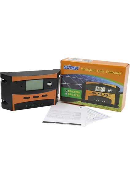 ST-C1210 12V-24V 10A Digital Otomatik Solar Şarj Regülatörü