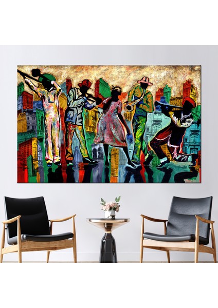 1 Parça Kanvas Tablo, Müzik Kanvas, Müzik Odası Kanvas Poster, Müzikal Kanvas,