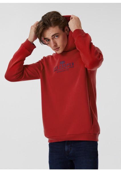 Kapüşon Yaka Kırmızı Erkek Sweatshirt 231 Lcm 241015 Faust Kırmızı fiyatları