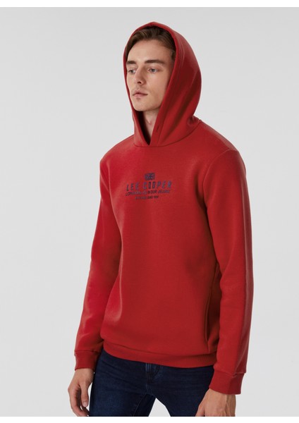 Kapüşon Yaka Kırmızı Erkek Sweatshirt 231 Lcm 241015 Faust Kırmızı modelleri