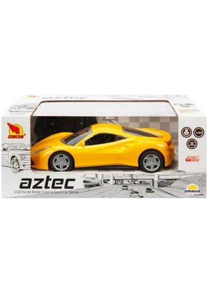 1:20 Uzaktan Kumandalı Aztec Spor Araba 20 Cm. - Sarı
