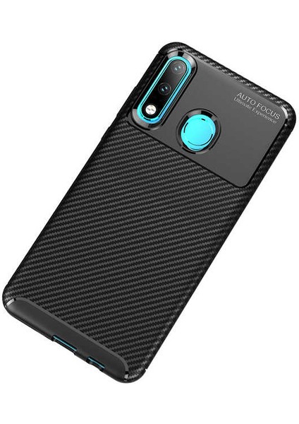 Huawei P30 Lite Kılıf Karbon Desenli Yüksek Kalite Negro Silikon Kapak