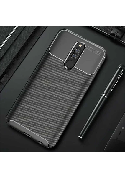 Kip GSM Xiaomi Redmi 8 Kılıf Karbon Desenli Yüksek Kalite Negro Silikon Kapak