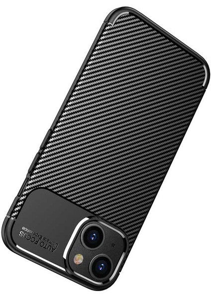 Apple iPhone 14 Kılıf Karbon Desenli Yüksek Kalite Negro Silikon Kapak