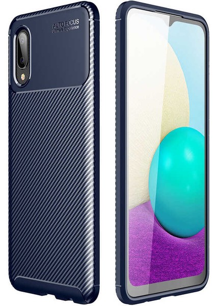 Galaxy A02 Kılıf Karbon Desenli Yüksek Kalite Negro Silikon Kapak