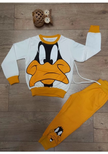 Kız Çocuk Daısy Baskılı Kompak Penye Ikili Takım