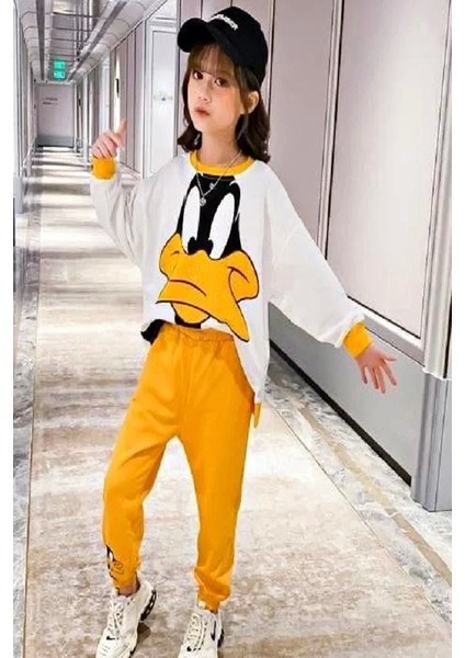 Kız Çocuk Daısy Baskılı Kompak Penye Ikili Takım indirimleri