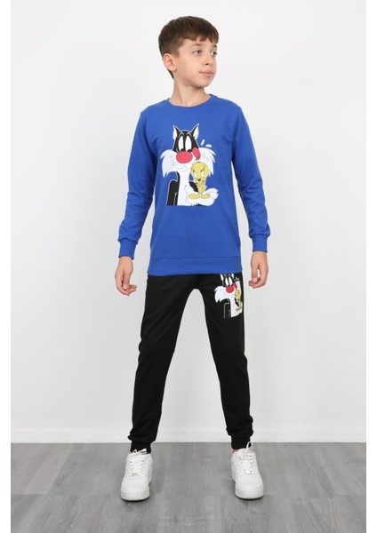 Erkek Çocuk Tom Jerry Baskılı Kompak Penye Ikili Takım modelleri