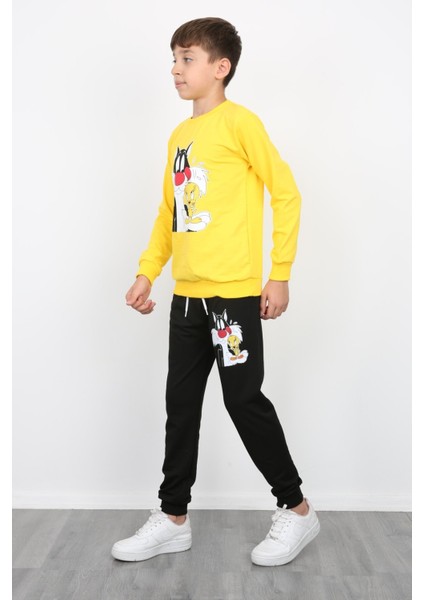 Erkek Çocuk Tom Jerry Baskılı Kompak Penye Ikili Takım fırsatları