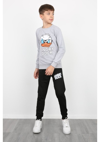Erkek Çocuk Angry Duck Baskılı Kompak Penye Ikili Takım fırsatları