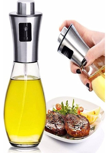 Buffer Air Fryer Seti 100 Adet Air Fryer Kare Tabak Pişirme Kağıdı Yiyecek Servis Maşası Spreyli Sızdırmaz Cam Şişe Yağdanlık