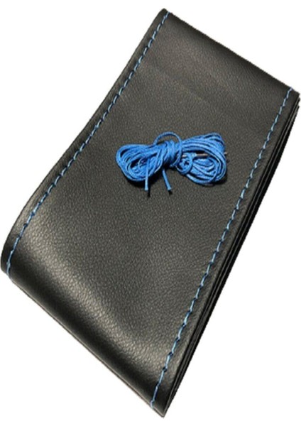 Hyundai Accent (1994-1999) Uyumlu Deri Direksiyon Kılıfı, Dikmeli Mavi Dikişli fiyatları