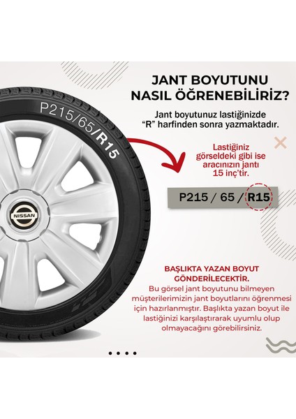 Bi Dünya Trend Nissan 14 Inç Jant Kapağı 4 Lü Takım Gri 2214