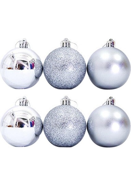 Funworld Yılbaşı Yeni Yıl Süsü Çam Ağacı Süs Top 10 cm 6'lı