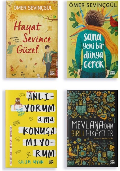 Değer Katan Kitaplar Seti (4 Kitap) Hayat Sevince Güzel - Sana Yeni Bir Dünya Gerek - Anlıyorum Ama Konuşamıyorum -Mevlanadan Sırlı Hikayeler