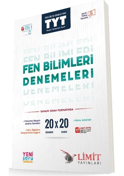 Limit Yayınları TYT Fen Bilimleri 20X20 Li Denemeleri